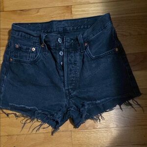 Levi's Indigo Jean Shorts Classic Cut-Off Style
